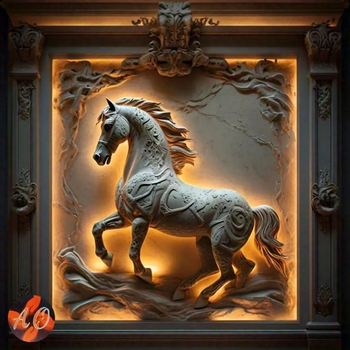 Decorative stone design with traditional pattern