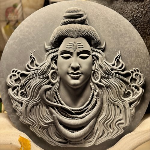 Stone Carved Shiva's Eternal Grace